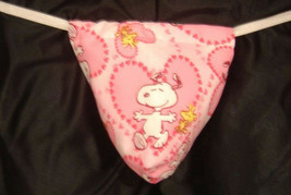 New Mens Pink SNOOPY Love Valentines Day Gstring Thong Male Lingerie Underwear - £14.96 GBP