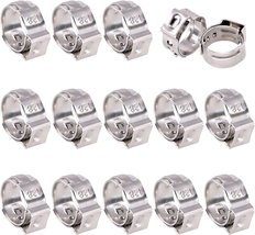 Swpeet 35Pcs 12.8-15.3Mm 304 Stainless Steel Single Ear Hose Clamps, Cri... - $15.01