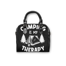 Personalized Shoulder Handbag w/ Camping Tent Print - Perfect Gift for Campers - £39.68 GBP