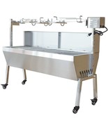 46&quot; Stainless Steel Grill Roaster BBQ Spit Roaster Manual/Electric 110V - $492.02 CAD