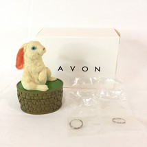 Avon Sterling Silver Hoop Earrings In Bunny Packaging Trinket Box 2005 E... - $15.82
