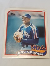 VINTAGE 1989 Topps Baseball Pocket Folders w/ REVCO Price Tag Dwight Doc Gooden - £7.88 GBP