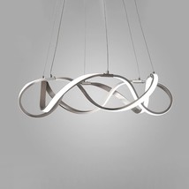 LED Spiral Ceiling Pendant Light Modern Designer Twisted Ripple Remote D... - $49.49