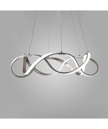 LED Spiral Ceiling Pendant Light Modern Designer Twisted Ripple Remote D... - $49.49