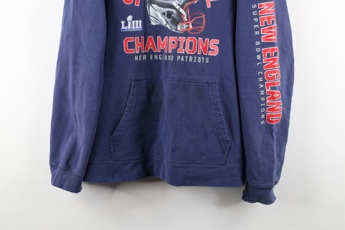 Fanatics Mens XL Thrashed Super Bowl LIII New England Patriots Football Hoodie Item image 3