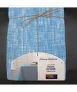 TOMMY BAHAMA Aqua/Teal/White 70” Round Indoor Outdoor Tablecloth NEW Eas... - $54.84 CAD