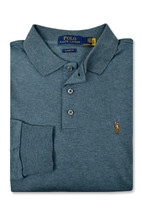 Polo Ralph Lauren Mens Htr Blue Classic Fit Long Sleeve Shirt, XXL 2XL 3221-11 - £66.34 GBP
