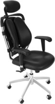 Canglong Executive Office Desk High-Back Adjustable Headrest Swivel Mesh, Black - £174.25 GBP