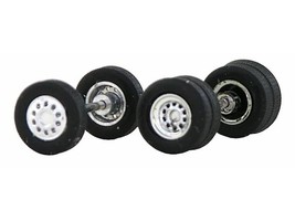 Chrome Wheel Sets (2 Front and 4 Rear) 1/87 (HO) Plastic Model by Promotex - $26.67