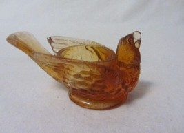 Degenhart Glass Chick Bird With Cherry Persimmon Open Salt Cellar C - £9.74 GBP