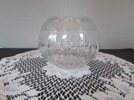 Wedgwood Crystal Rose Bowl Floral Vase  5&quot;H Etched Frosted - $37.52 CAD