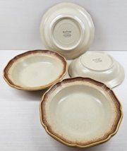 4 Mikasa Whole Wheat Soup Cereal  Bowl Set Vintage Dining Dishes Japan Retro Lot - $39.27