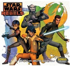Star Wars Rebels Animated TV Series 16 Month 2015 Wall Calendar NEW SEALED - £9.77 GBP