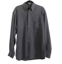 TED BAKER Mens Shirt Gray Long Sleeve Button Up Polynosic Fabric Sz 3  - 15.5&quot; - £15.33 GBP