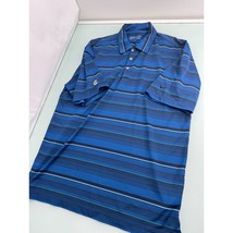 Nike Golf Dri Fit Men Polo Shirt Blue Short Sleeve Stretch Large L - $9.87