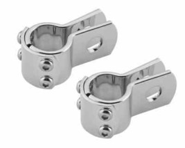 HARLEY &amp; METRIC Footpeg Clamps 1-1/4&quot; Highway Bar / Frame Peg Clamp 1/2&quot;... - £17.86 GBP