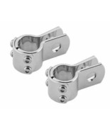 HARLEY &amp; METRIC Footpeg Clamps 1-1/4&quot; Highway Bar / Frame Peg Clamp 1/2&quot;... - £17.84 GBP