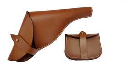 British Officers Sam Browne Webley.38 Holster TAN + Sam Browne pouch TAN - £28.29 GBP