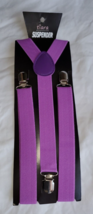 Suspenders Men Or Women Y-Shape Back Clip On Elastic Adjust Lavender Color - £9.83 GBP