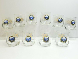 10 Buffalo Sabres 20th Anniversary 1990 VTG 3 1/2&quot; NHL Hockey Bar Decor Glasses - £86.78 GBP