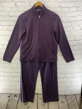 Lands End Track Suit Purple Kids Sz S 6-8 Jacket Pants - £23.32 GBP