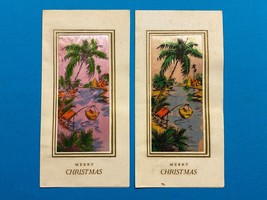 VIETNAM WAR ERA, CHRISTMAS CARDS, GROUPING OF TWO, MADE IN VIETAM, VINTAGE - $9.90