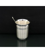 999 fine silver water milk glass, silver tumbler with silver spoon,  sv140 - €157,26 EUR