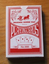 (1) No. 988  Original Brood Way Deck Of Playing Cards - Red - £7.17 GBP