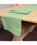 REDEARTH Table Runner-Yarn Dyed Ribbed Woven Table console Linen 14&quot; x 7... - $18.35 CAD