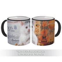 Cat : Gift Mug Cute Animal Kitten Funny Friend Paris France - £12.70 GBP