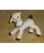 Miniature Lamb Sheep Figurine Daisy Chain Collar Vintage Pottery 3 inch ... - £11.80 GBP