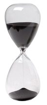 30 Min. Hourglass Sand Timer Black 8&quot; - £18.99 GBP