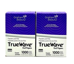 Graham Beauty True Wave End Papers  Super Jumbo 1000ct  3&quot;X4.25&quot;-2 Pack - £13.89 GBP