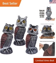 Environmentally Friendly 3-Pack Owl Bird Scarecrows - Detailed Garden Decor - $37.50