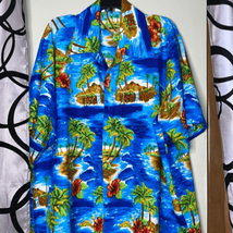 Alvish Beach Wear Large Aloha Hawaiian Shirt Men XL - £14.08 GBP