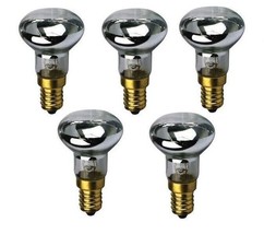 Set of 5, R39 E17 Replacement Light Bulb Motion Lamp 25W Reflector Type - $221.67 MXN