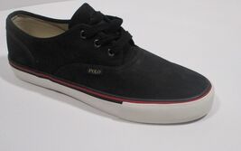 POLO RALPH LAUREN MENS SIZE 14 D NUBUCK BLACK WHITE RED MORRAY FASHION S... - $56.33