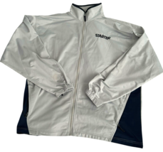 VTG Starter Jacket  Men’s XL Track Basketball Warm Up Gray &amp; Blue Zip Up... - $34.20