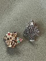 Lot of Avon Faux Silver Marcasite &amp; Goldtone w Colorful Tiny Rhinestones &amp; Faux - £8.94 GBP
