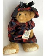 Boyds Bears Eldora Bear Plush Jointed Teddy Retired Red Plaid Dress Hat ... - $19.79