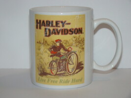 HARLEY-DAVIDSON - &quot;Live Free Ride Hard&quot; Coffee Cup - £19.95 GBP