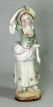 Japan 8.5&quot; Tall Porcelain Figurine Young Woman - £5.87 GBP