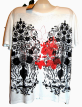 Hugo Boss  White Graphic Cotton Men&#39;s T- Shirt Size 2XL - £57.86 GBP