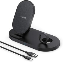 Anker Wireless Charging Station, PowerWave Sense 2-in-1 Stand with Watch Chargin - £23.97 GBP