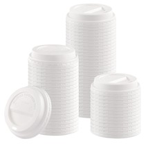 [100 Count] Disposable Plastic Dome Lids For 10, 12, 16, &amp; 20 Oz. Paper Hot Coff - $21.99