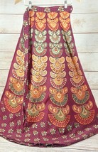 Wrap Maxi Skirt Long Indian Ethnic Boho Hippie Style Sanganeri Print Blo... - $54.65