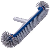 Pool Brush Head, 17.5&quot; Round Ends Pool Brush With Sturdy Aluminum Handle... - £38.03 GBP