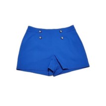 Soho Apparel Cute Pull On Shorts ~ Sz PM ~ Blue ~ High Rise ~ 4&quot; Inseam - $17.09