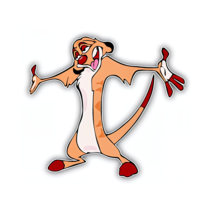 The Lion King Timon Happy Cartoon Sticker Vinyl Decal Waterproof ''SIZES'' - $4.50 - $18.00