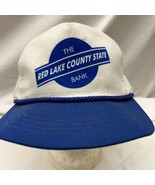 trucker hat baseball Cap Vintage Red Lake County Bank RLF MN Very Grunge - $39.99